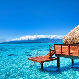 Wide angle Luxury overwater horizon villa and lagoon view x jpeg